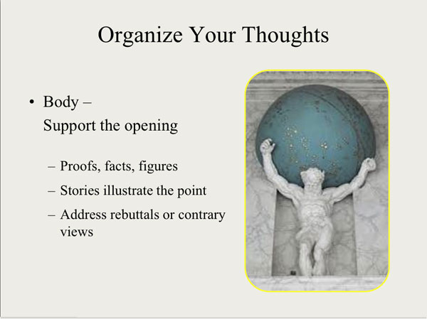 Organize Your Thoughts, slide picture
